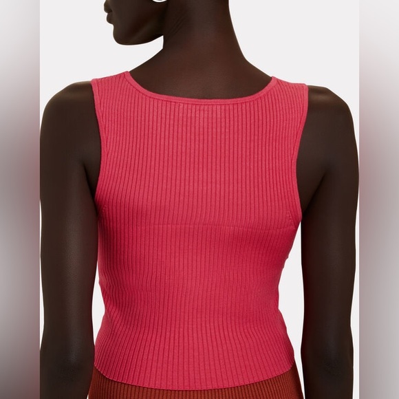 NWT - INTERMIX ELENI CROSS FRONT KNIT TOP - XL - Picture 3 of 7